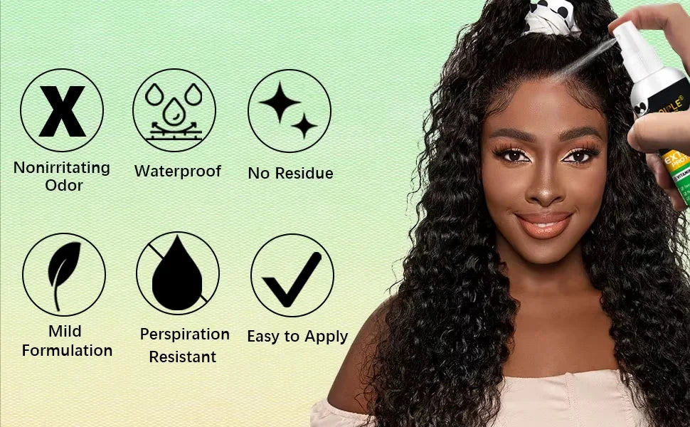 Lace Wig Bonding Spray Melting Spray and Glue for Wigs Bonding Liquid Remover Hair Styling Wax Flyaway Edge Control Gel Wax Kit