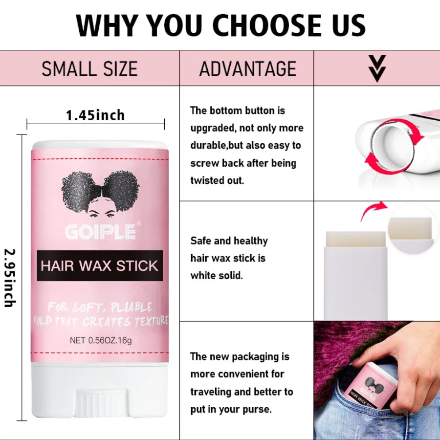 Lace Wig Bonding Spray Melting Spray and Glue for Wigs Bonding Liquid Remover Hair Styling Wax Flyaway Edge Control Gel Wax Kit