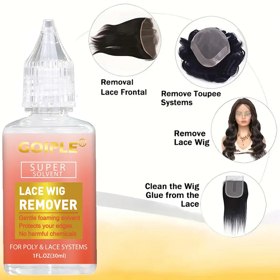 Lace Wig Bonding Spray Melting Spray and Glue for Wigs Bonding Liquid Remover Hair Styling Wax Flyaway Edge Control Gel Wax Kit
