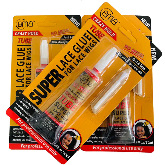 BMB Crazy Hold TUBE Super Lace Glue For Lace Wigs Waterproof Invisible Bonding Glue Replacement Adhesive Strong Hold Hair Glue