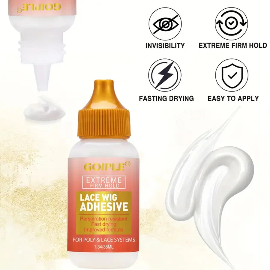 Lace Wig Bonding Spray Melting Spray and Glue for Wigs Bonding Liquid Remover Hair Styling Wax Flyaway Edge Control Gel Wax Kit