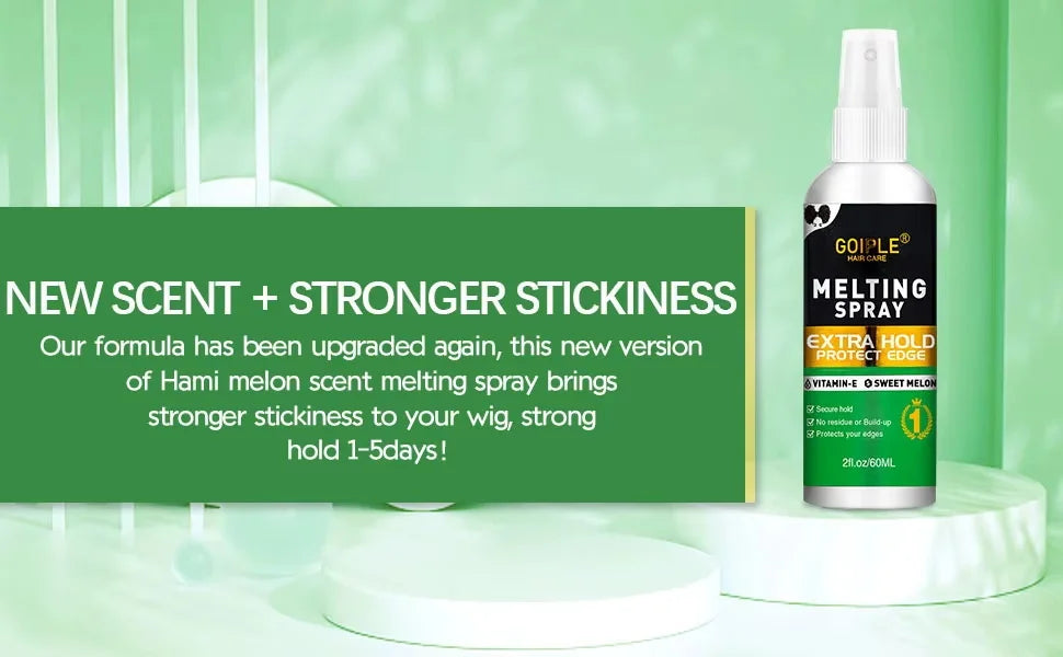 Lace Wig Bonding Spray Melting Spray and Glue for Wigs Bonding Liquid Remover Hair Styling Wax Flyaway Edge Control Gel Wax Kit